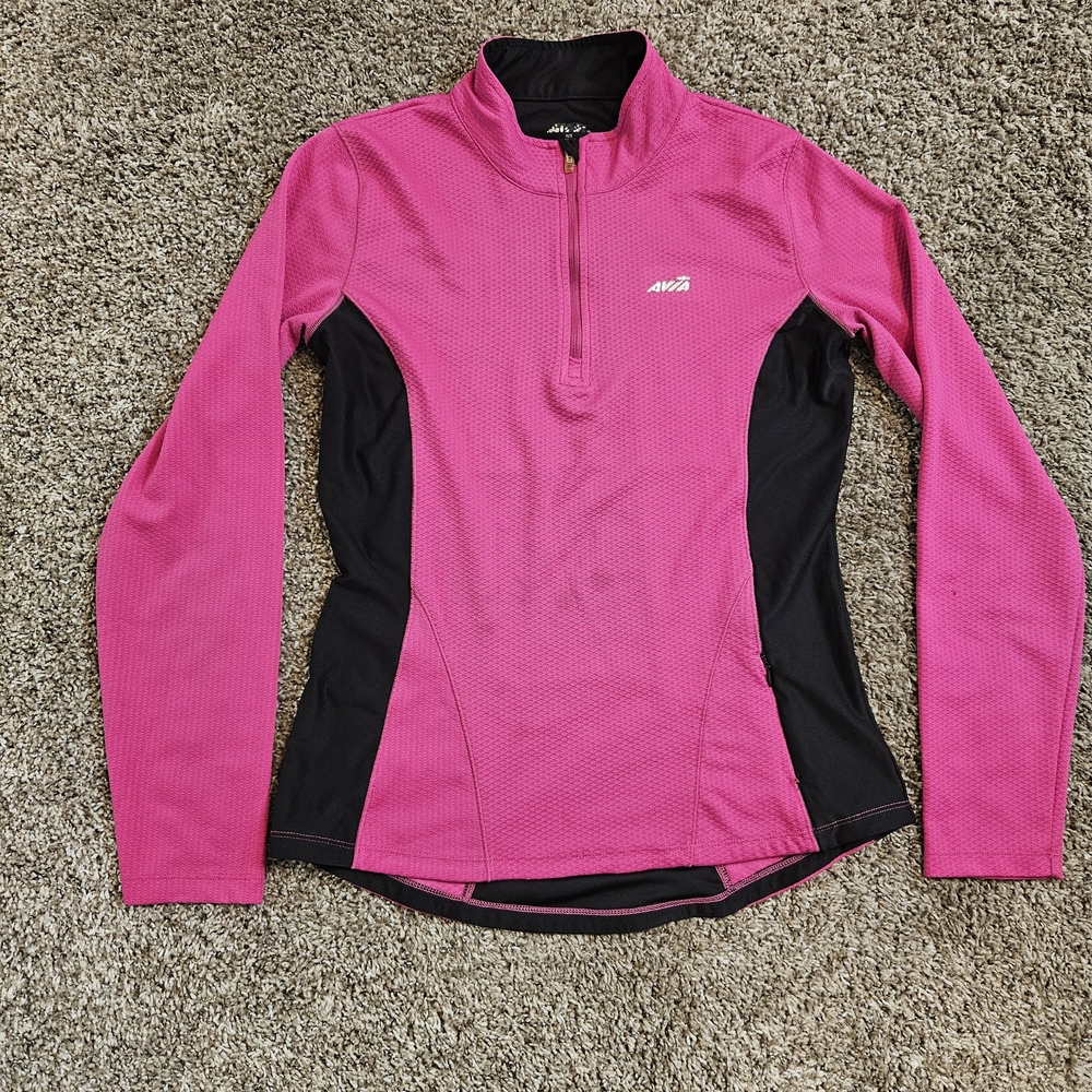 Pink and Black Long Sleeve Athletic Top